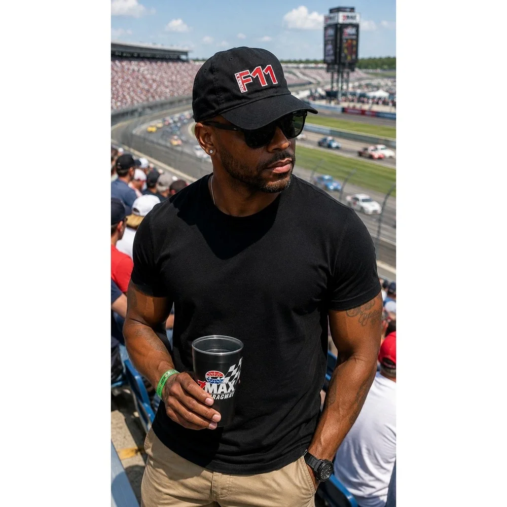 New Era 9TWENTY Formula F11 Racing Hat Mens Black Adjustable Cotton Baseball Cap